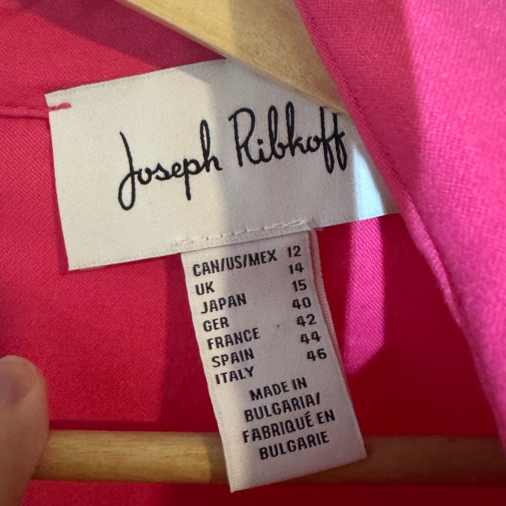✨ Joseph Ribkoff Pink Ruched Button-Front Dress ✨ - Picture 3 of 7